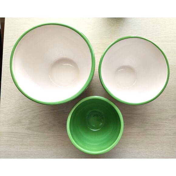 Stacking Bowls-Boston Warehouse-Christmas/Holiday-Green White Red-Set of 3 - Picture 6 of 14
